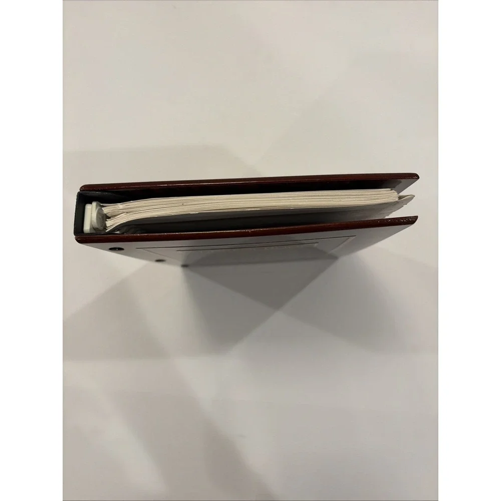 Vintage Jehuani Wood Grain Address‎ Book 3 Ring Binder Korea